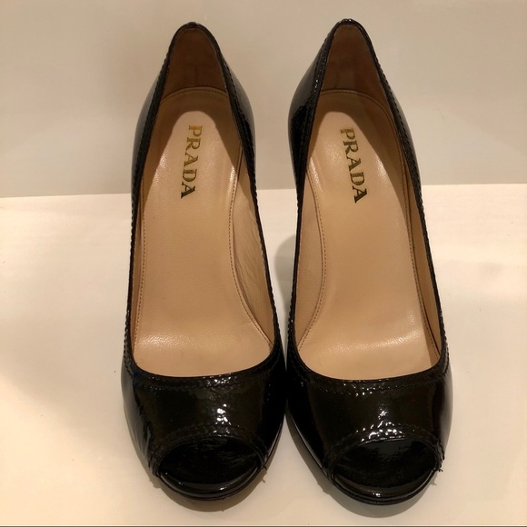 PRADA Patent Leather Pumps - Black, Open-Toe - Picture 4 of 8